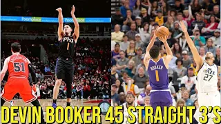 DEVIN BOOKER 45 STRAIGHT 3's