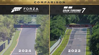 Latest Updates ❯ Forza Motorsport 🆚 Gran Turismo 7 | Detailed Graphic Comparison: Nordschleife