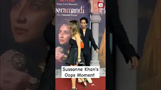 Sussanne Khan Oops Moment When She Giving Pose At Heeramandi Screening #short #shorts #sussannekhan