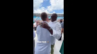 NBA LEGEND MICHAEL JORDAN MET NFL LEGEND TOM BRADY AT MIAMI GRAND PIX