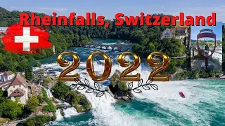 The largest waterfalls in Europe/ Rheinfalls Switzerland 2022/ Schaffhausen/ Neuhausen am Rheinfall/