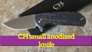 CH brand little Anodized knife titanium framelock flipper and S35VN blade very well done