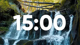 15 Minute Waterfall 🌊 Sounds Timer - Countdown Timer Alarm