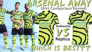 Arsenal Away Shirt 2023/24 Comparison Review Replica V Authentic Premier League Jersey Kit Player