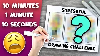 I SURVIVED! // 10 MINUTE, 1 MINUTE, 10 SECOND DRAWING CHALLENGE // *SUPER INTENSE*
