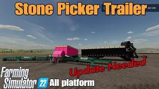 Stone Picker Trailer / FS22 mod for all platforms