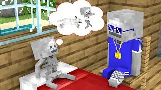 Monster School : Baby Skeleton's Life - Minecraft Animation