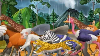 Wild Animals Name For Kids | Animal Sounds Song | ABC Alphabet Animals Song