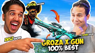 ajjubhai94 & Amitbhai are 100% Right 🙌 Groza x Best FF Gun in Solo Vs Squad 😱 Tonde Gamer