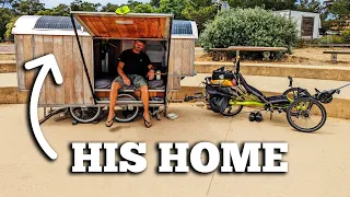 This Belgian lives in a VERY tiny house on wheels