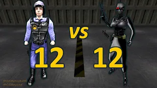 12 Security Guards vs 12 Assassins - Even Numbers - Half-Life Retro Battles