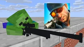 MONSTER SCHOOL : SNIPER 3D GUN SHOOTER CHALLENGE - Minecraft Animation