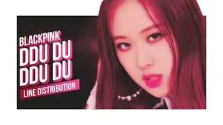 BLACKPINK - DDU-DU DDU-DU Line Distribution (Color Coded) | 블랙핑크 - 뚜두뚜두