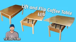 DIY Lift Top Coffee Table FLIPS to Dining Table -Not Epoxy Table- How to Make LIft Top Coffee Table