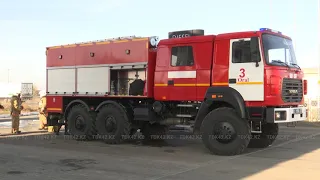 В Уральске ликвидировали пожар на автозаправочной станции
