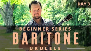 Baritone Ukulele Beginner Series | Day 3 | Tutorial + Chords + Play Along