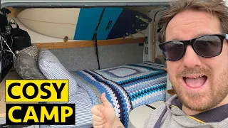 A Cosy Night Stealth Van Camping at my Favourite Beach