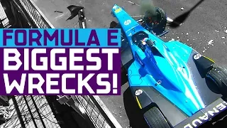 Biggest Crashes In Formula E History! | ABB FIA Formula E Championship