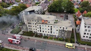 Uitslaande woningbrand ( Grip 1) aan de Berglaan in Drachten