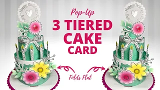 3 Tiered Pop Up Birthday Cake Card | 3D Delights!