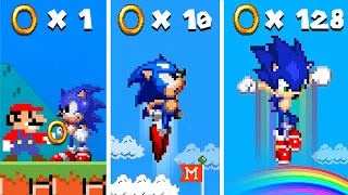 Mario Wonder but the Rings make Sonic JUMP HIGHER | Game Animation
