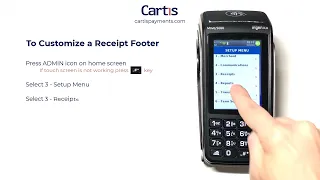 How To Customize Receipt Footer(s) on an Ingenico Desk 5000 or Move 5000 Credit Card Terminal