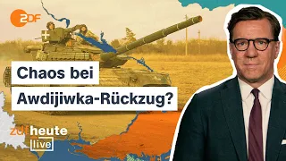 Fall von Awdijiwka: Warum der Druck auf Kiew wächst | ZDFheute live mit Militärexperte Nico Lange