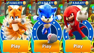 Sonic Dash Movie Sonic Tails Amy Knuckles Red vs All Bosses Zazz Eggman All Characters Unlocked