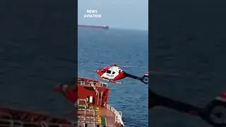 How Helicopter Landing on The Ship #shorts