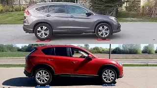 SLIP TEST - Honda CR-V Real Time AWD vs Mazda CX-5 i-Activ AWD - @4x4.tests.on.rollers