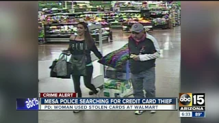 Police searching for woman accused of using stolen credit cards