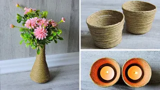 Home Decor Ideas | DIY Rustic Candle Holder / Flower Vase