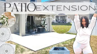 EXTREME BACKYARD MAKEOVER SERIES | FINALLY EXTENDED MY CONCRETE PATIO ! | UGLY FENCE UPDATE | EP 2