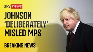 Boris Johnson 'deliberately' misled MPs over partygate, report finds