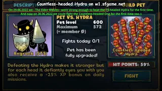 Shakes & Fidget - Countless-headed Hydra on w1.sfgame.net