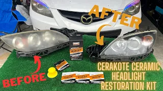 Best Headlight Restoration Kit Of All Time ! Cerakote Ceramic Restoration Kit (Full Guide)