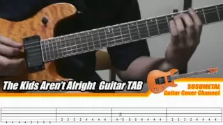 How to play "The Kids Aren't Alright" on the guitar　(Intro & Solo) (slow speed)