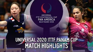 Adriana Diaz vs Zhang Lily | 2020 ITTF Pan America Cup Highlight (Final)