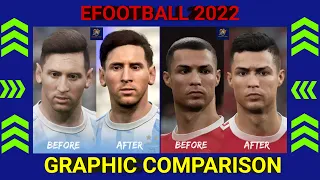 Before Vs After Update Graphics Comparison | eFootball 2022