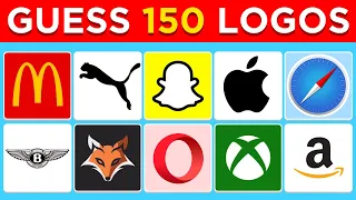 Guess The Logo in 3 Seconds I 150 Famous Logos I Logo Quiz 2024