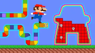 Mario & Numberblocks Snake vs The Giant ROBOT Alphabet Lore Maze | Game Animation