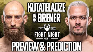 UFC Fight Night: Guram Kutateladze vs. Elves Brener Preview & Prediction