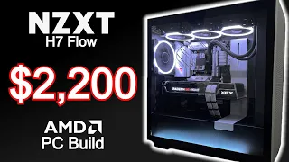 $2,200 5-Minute PC Build 2023 | AMD Ryzen 5 7600X + Radeon RX 6950 XT | NZXT H7 Flow