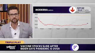 Moderna stock drops amid President Biden’s signaling an end to COVID pandemic