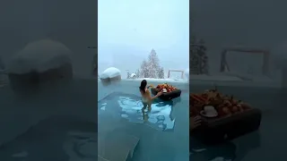 Hot Winter swim #shorts #viral #beautiful #winter #hot #swimming #trending