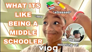 WHAT ITS LIKE BEING A MIDDLE SCHOOLER *stressed, school vlog* | Vlogmas day 6