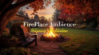 Smooth Jazz Music in a Cozy Outdoor Fire Ambience❄️ Relaxing Late Winter Space by the Warm Fireplace