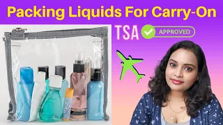 How To Pack Liquids In Carry-On Baggage | TSA 3-1-1 Liquid Rule For Hand Luggage