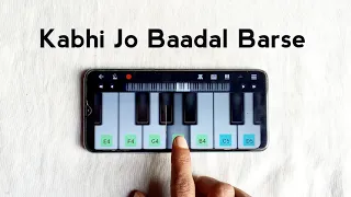 Kabhi Jo Baadal Barse Piano Tutorial #shorts