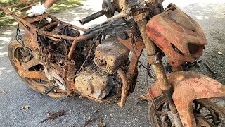 Restoration the abandoned 50-year-old antique motorcycle 250cc